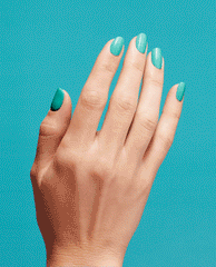 OPI I’m Yacht Leaving Green Nail Polish Gif