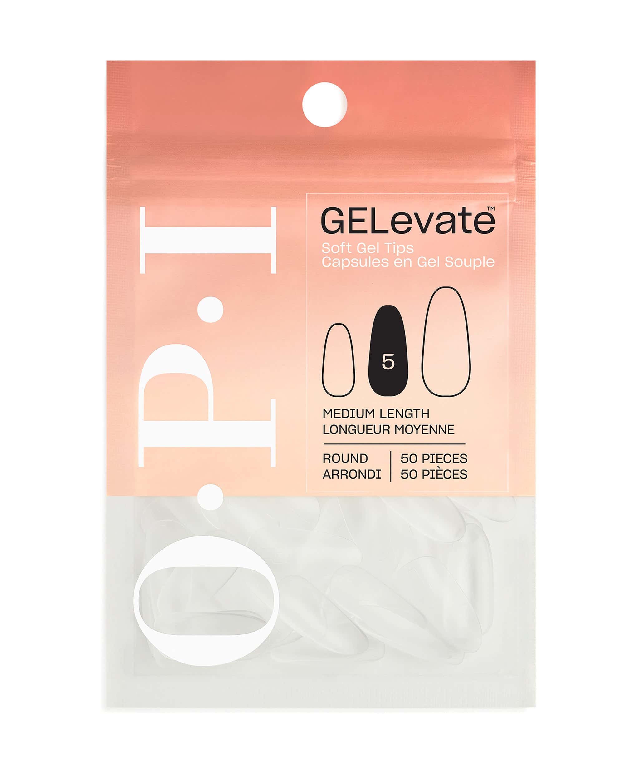 GELevate™ Soft Gel Tips Refill Pack - Round Shape Medium Length