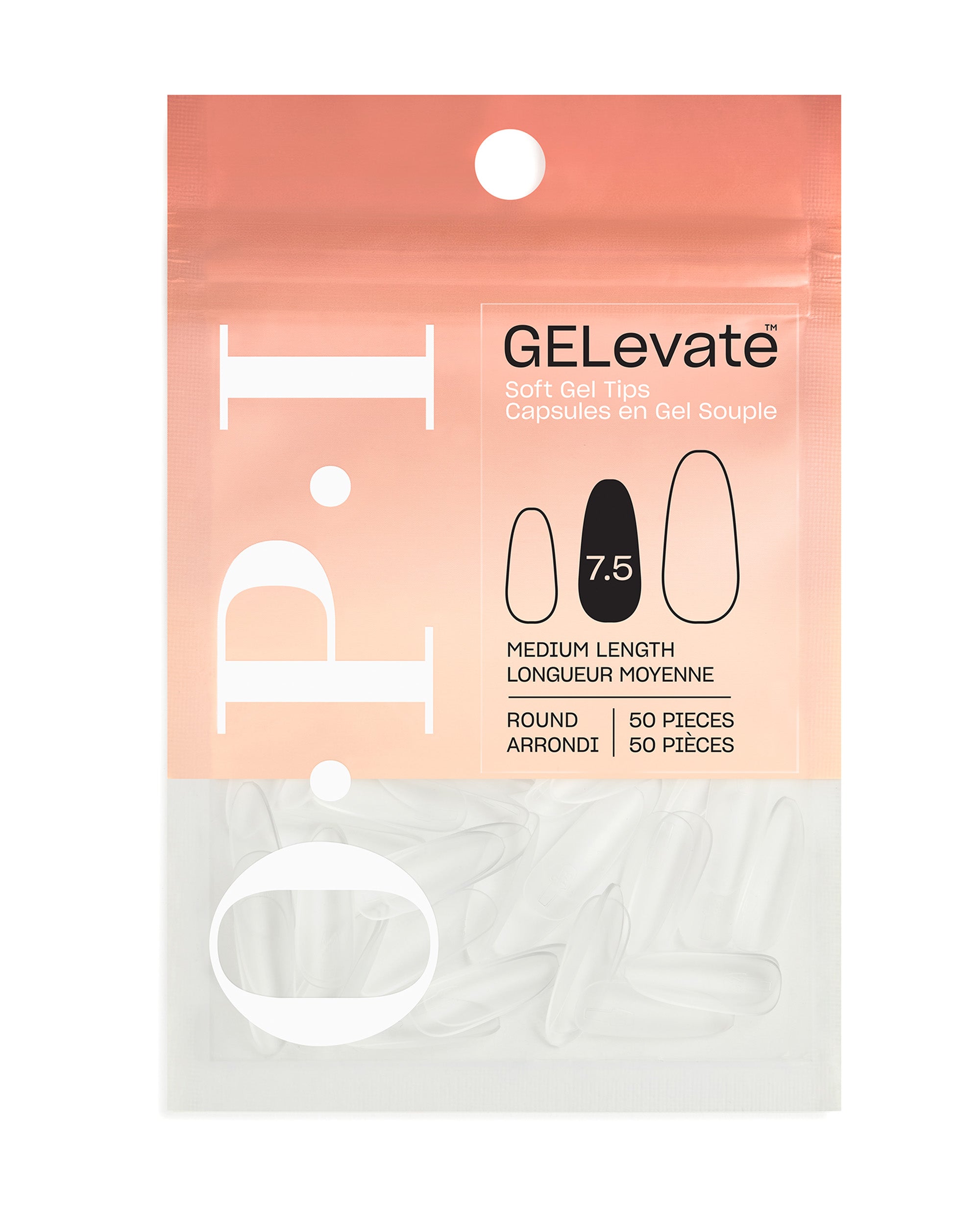 GELevate™ Soft Gel Tips Refill Pack - Round Shape Medium Length