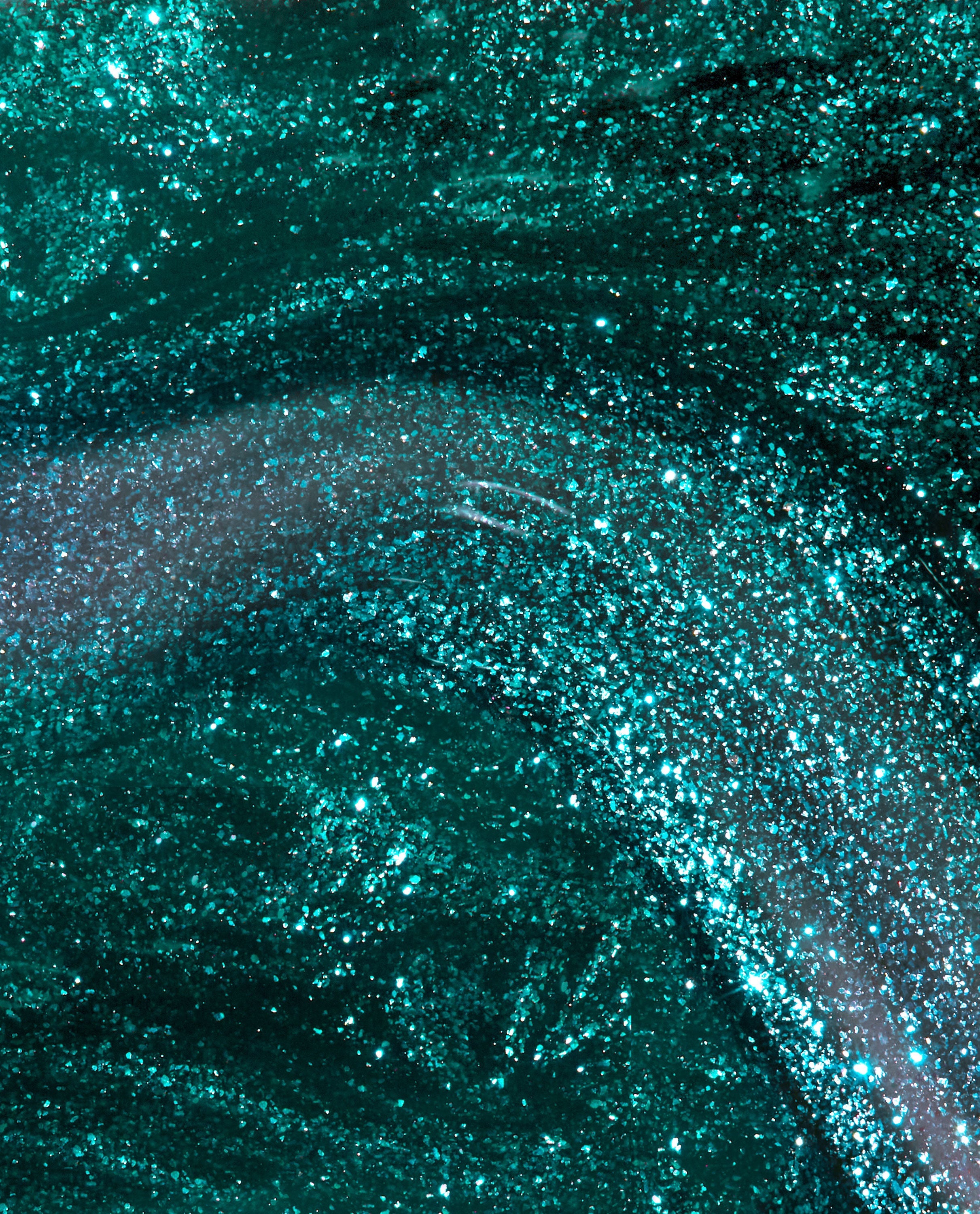 Yuletide Sweetings! gel nail polish swatch—emerald green nail polish packed with teal micro‑glitter shimmering in swirling layers and a glossy finish; a festive pick for spring nail colors and OPI lovers.